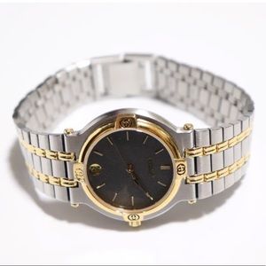Gucci 9000M 18K Gold Plated & Stainless Steel Vintage Watch
